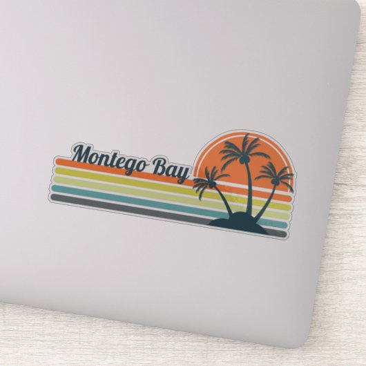 Retro Montego Bay Sunset Sticker (Detail)