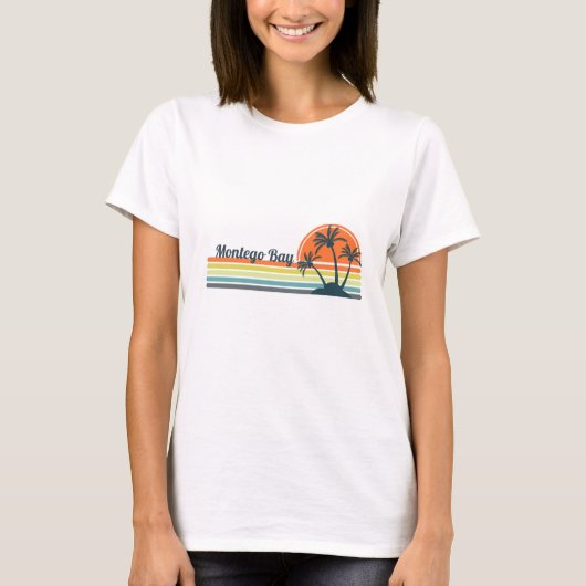 Retro Montego Bay Sunset T-shirt (Voorkant)