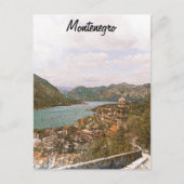 Retro Montenegro Kotor Bay Briefkaart (Voorkant)