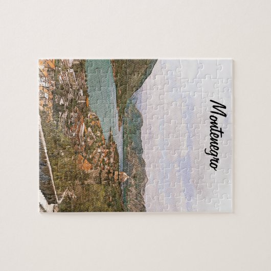 Retro Montenegro Kotor Bay Legpuzzel (Horizontaal)