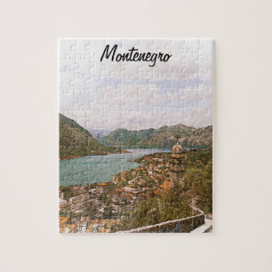 Retro Montenegro Kotor Bay Legpuzzel