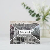  retro Montreal Canada Travel waterverf Briefkaart (Staand voorkant)