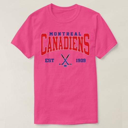 Retro Montreal Hockey T-shirt (Design voorkant)