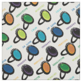 Retro Mood Ring Patroon Stof (Swatch)