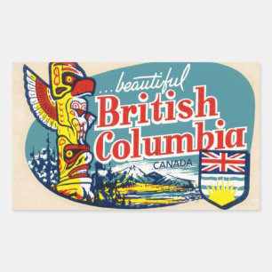 Retro Mooie Brits Columbia Canada Sticker
