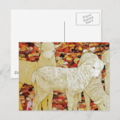 Retro Mooie Dieren Pasen Briefkaart (Voorkant / Achterkant)