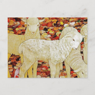Retro Mooie Dieren Pasen Briefkaart