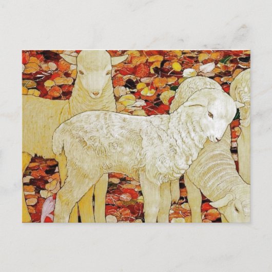 Retro Mooie Dieren Pasen Briefkaart (Voorkant)