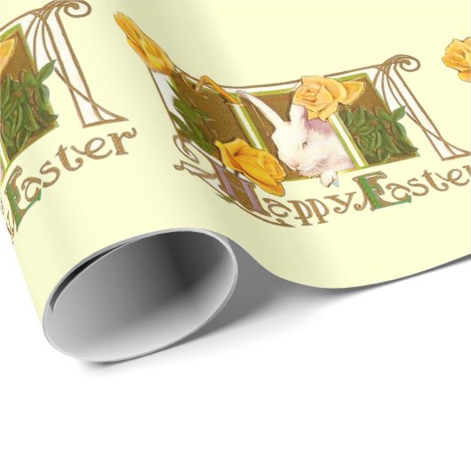 Retro Mooie Dieren Pasen Cadeaupapier (Rol Hoek)