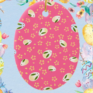 Retro Mooie Dieren Pasen Keramisch Ornament