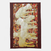 Retro Mooie Dieren Pasen Theedoek (Verticaal)