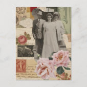 Retro mooie grootouders Mixed Media Collage Briefkaart (Voorkant)