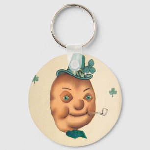 Retro Mooie Ierse Aardappel St. Patrick's Dag Kaar Sleutelhanger