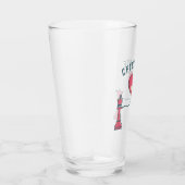 Retro Mooie Leuke Valentijn Gifts Schaakmat Schake Glas (Rechts)