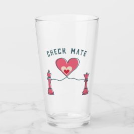 Retro Mooie Leuke Valentijn Gifts Schaakmat Schake Glas