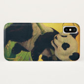 Retro Mooie Panda Beer Eet Bamboe, Wild Dier Case-Mate iPhone Case (Achterkant (horizontaal))