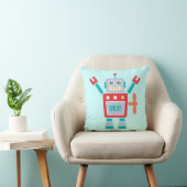 Retro Mooie Robot Speelgoed Voor Kinderkamer Kussen (Stoel)