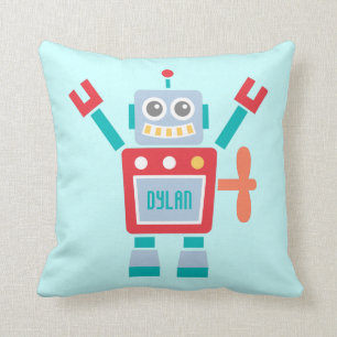 Retro Mooie Robot Speelgoed Voor Kinderkamer Kussen
