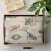 Retro mooie vogelkooien vogels decoupage tissuepapier (Geschenk)