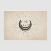 Retro Moon sterren  sepia paper Tissuepapier (Voorkant)