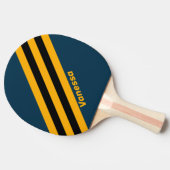 Retro Moonlit Tide Stripes met naam Tafeltennisbatje (Zijkant)