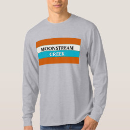 Retro "Moonstream Creek" T-shirt met lange mouwen