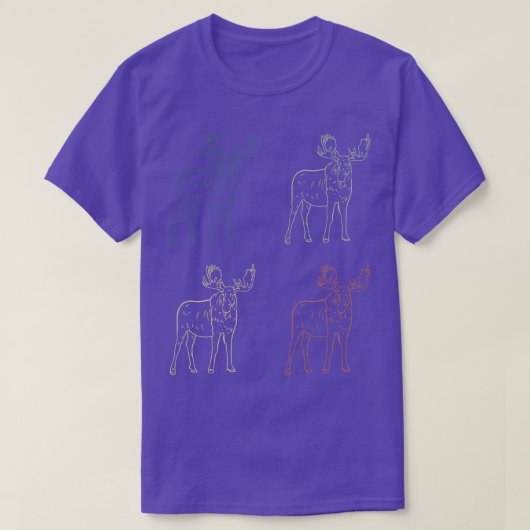 Retro Moose 1 T-shirt (Design voorkant)