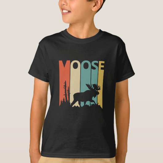 Retro Moose Cadeauidee T-shirt (Voorkant)