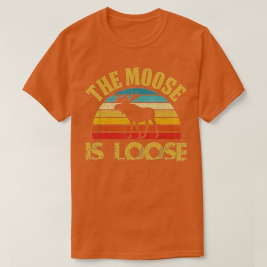 Retro  Moose is een losse schimmel T-shirt (Design voorkant)