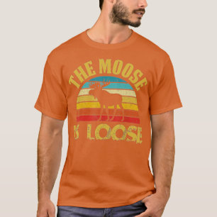 Retro Moose is een losse schimmel T-shirt