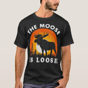 Retro Moose is losse Funny Moose Lover2 T-shirt