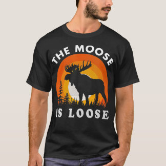 Retro Moose is losse Funny Moose Lover2 T-shirt