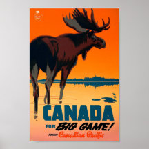 Retro Moose natuur Canada voor grote gamereiskunst