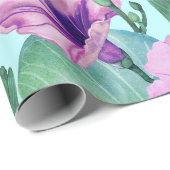 Retro Morning Glory Bloemen Cadeaupapier (Rol Hoek)