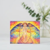 Retro Morning Glory Engel Briefkaart (Staand voorkant)