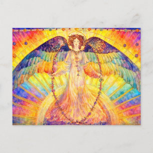 Retro Morning Glory Engel Briefkaart