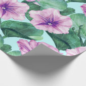 Retro Morning Glory Floral Cadeaupapier (Hoek)