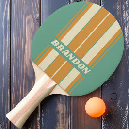 Retro Mos Board Strepen met Naam Tafeltennisbatje