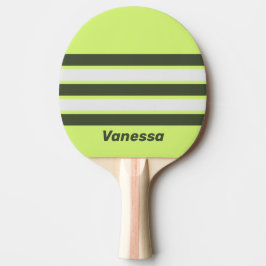 Retro Mos Fade Over Strepen met Naam Tafeltennisbatje