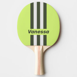 Retro Mos Fade Pin Strepen met Naam Tafeltennisbatje