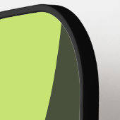 Retro Mos Faded Drie Cirkel Streep met Naam Pickleball Paddle (Links Detail)