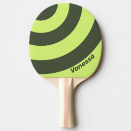 Retro Mos Faded Drie Cirkel Streep met Naam Tafeltennisbatje