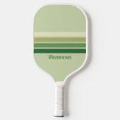 Retro mos over regenboog met naam pickleball paddle (Achterkant)