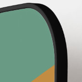 Retro mos over strepen met naam pickleball paddle (Links Detail)
