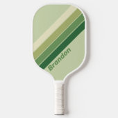 Retro Mos Regenboog met Naam Pickleball Paddle (Voorkant)