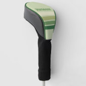 Retro Mos Regenboog Over Strepen met Naam Golfheadcover (Schuin)