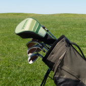 Retro Mos Regenboog Over Strepen met Naam Golfheadcover (Insitu)