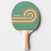 Retro Mos Strepen met Naam Tafeltennisbatje (Achterkant)