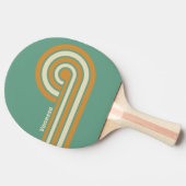 Retro Mos Strepen met Naam Tafeltennisbatje (Zijkant)