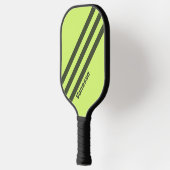 Retro Mos Uitgebleekt Drie Strepen met Naam Pickleball Paddle (Links)